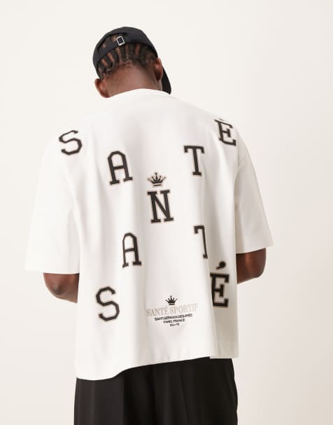 ASOS DESIGN – Kastiges Oversize-T-Shirt aus 300g/m² schwerem Material in Weiß mit Textprint hinten - view 1