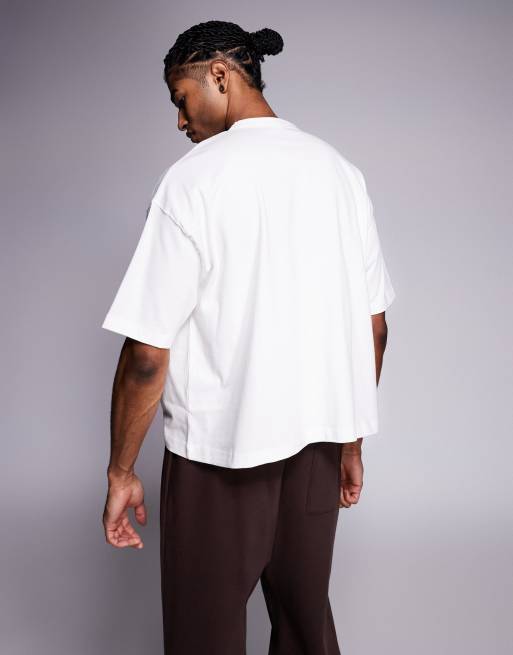 ASOS DESIGN – Kastiges Oversize-T-Shirt in Weiß aus robustem Stoff , 3 von 5