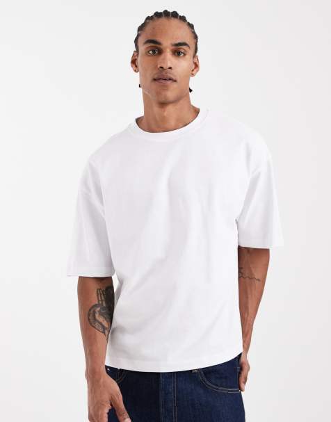 ASOS DESIGN – Kastiges Oversize-T-Shirt in Weiß aus robustem Stoff - view 1