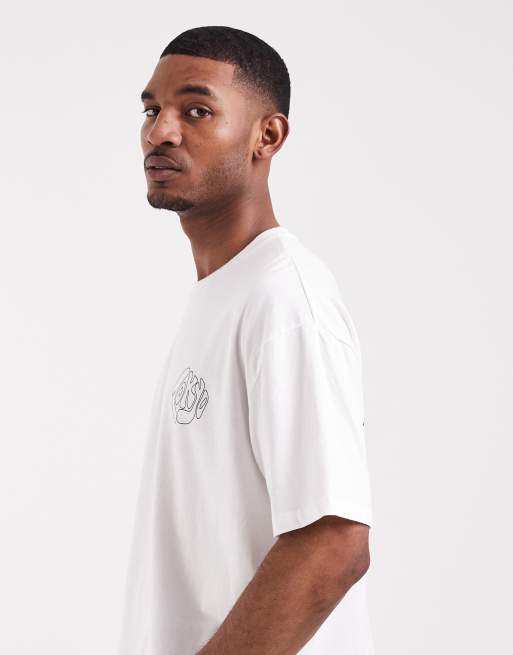 ASOS DESIGN – Kastiges Oversize-T-Shirt in Weiß mit „Tokyo“-Textprint in Bubble-Optik, 4 von 5