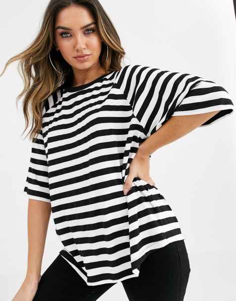 ASOS DESIGN – Kastiges Oversize-T-Shirt mit Streifen