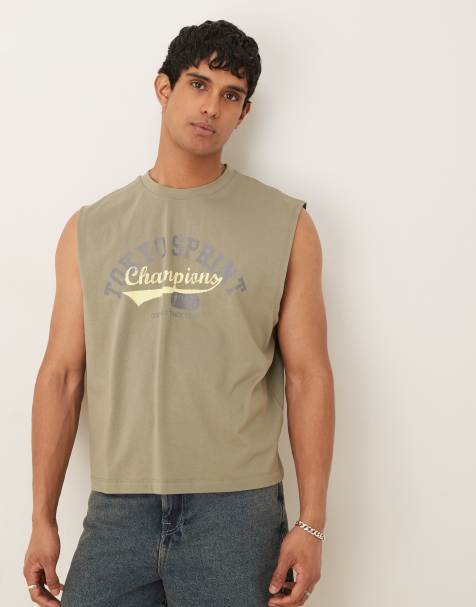 ASOS DESIGN – Kastiges Oversize-Tanktop in Hellgrün - view 1