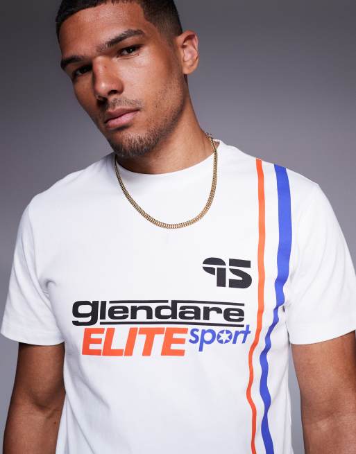 ASOS DESIGN – Kastiges T-Shirt in Weiß mit Sport-Grafikprint, 4 von 4