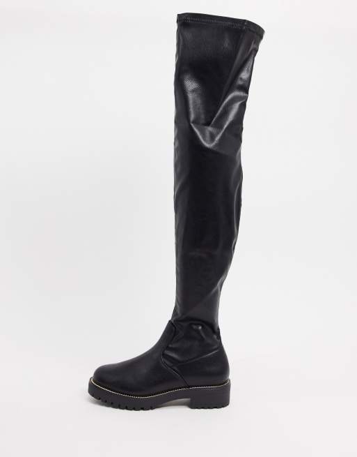 Black over the knee hotsell boots asos