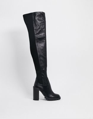womens black thigh boots