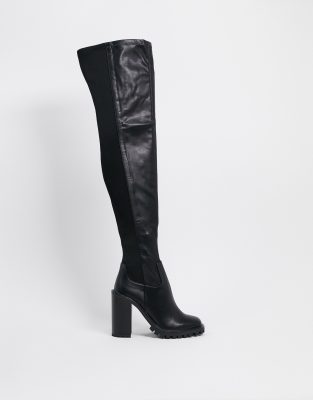 womens black thigh boots