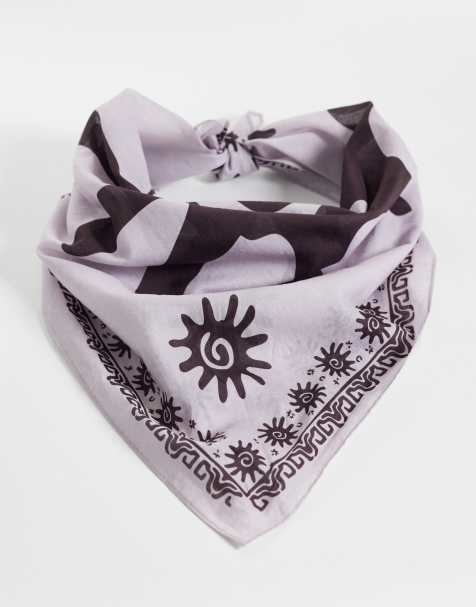 ASOS DESIGN - Katoenen bandana met zonneprint in bruin - view 1