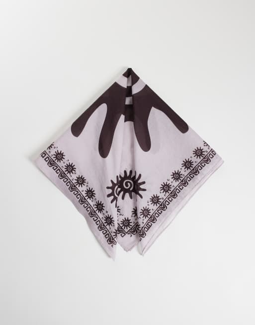 ASOS DESIGN - Katoenen bandana met zonneprint in bruin, 4 van 4
