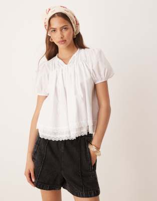 Blouse Uitgesneden 100% Katoen main image 1