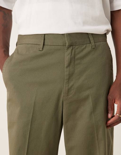 ASOS DESIGN - Katoenen broek met wijde pijpen in groen, 5 van 5