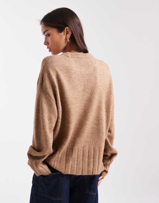ASOS DESIGN – Kawowy sweter z szerokimi rękawami, 4 z 4