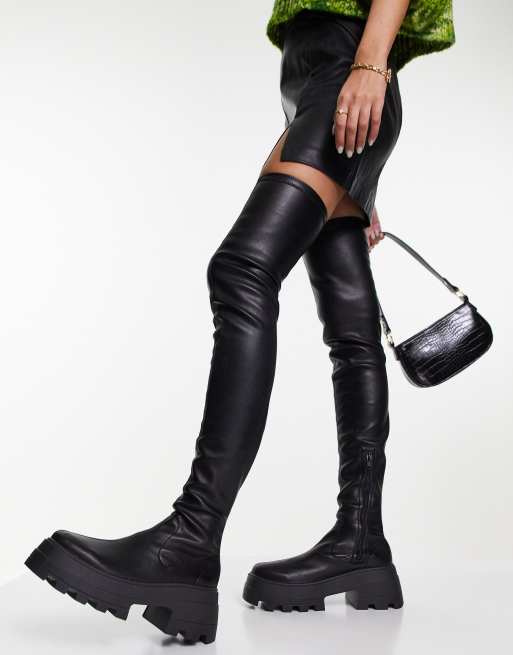 Asos katcher over 2024 the knee boots