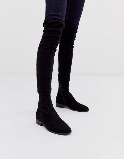 Flat thigh high store boots cheap