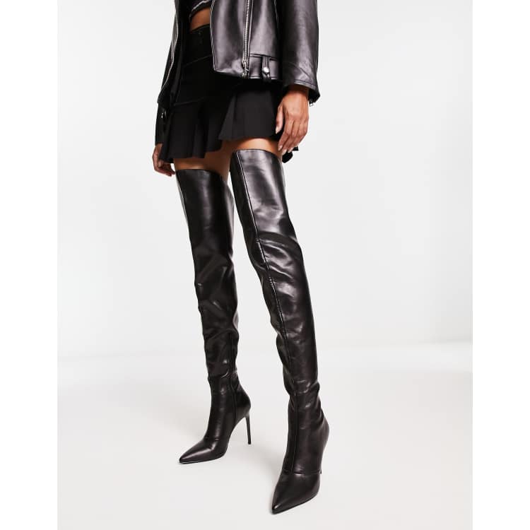 Asos design kassidy heeled thigh best sale high boots