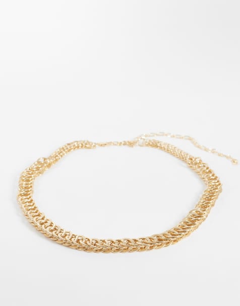 ASOS DESIGN kedjeskärp i guld - view 1