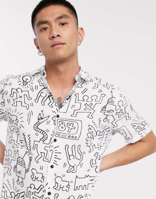 asos keith haring converse