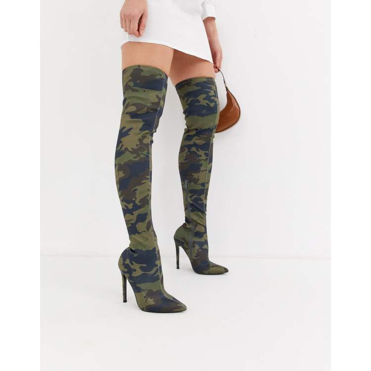 Camo thigh high clearance socks