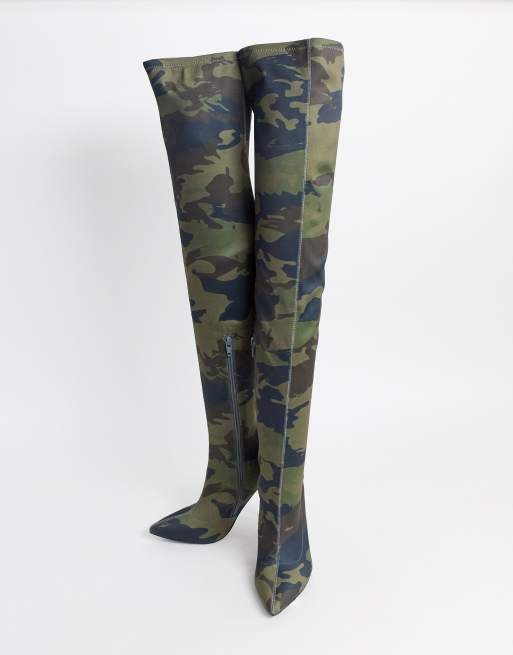 Camo thigh cheap high boots