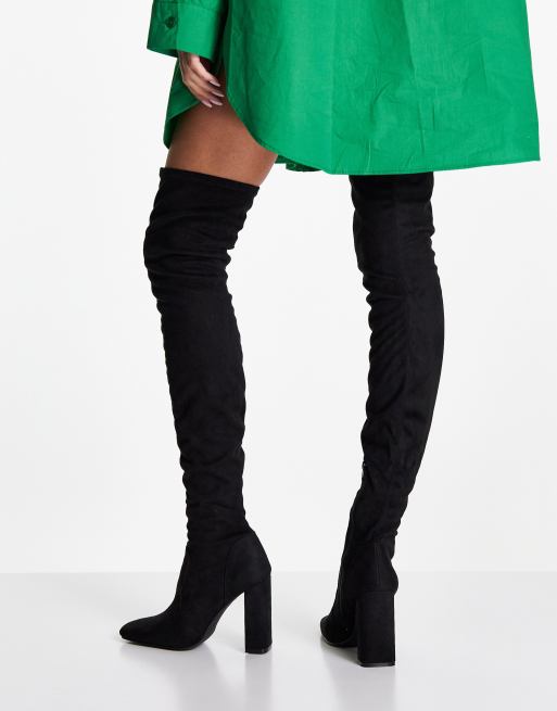 Asos design kera pointed thigh 2024 high boots