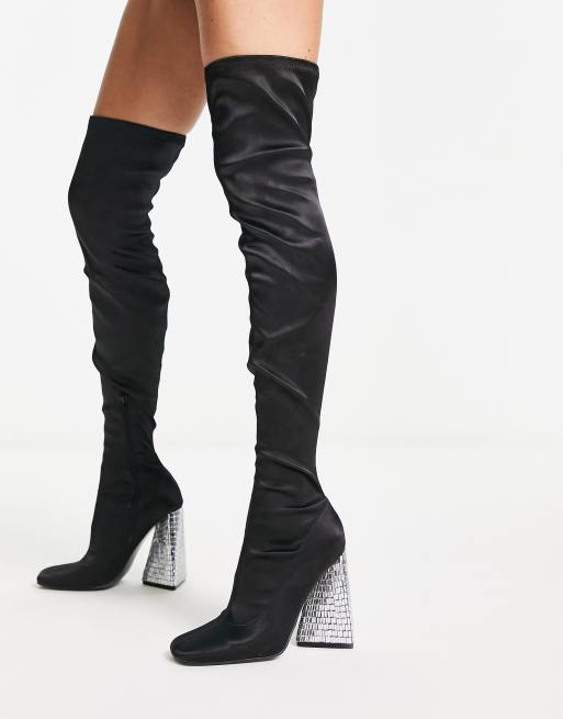 Embellished over the best sale knee boots