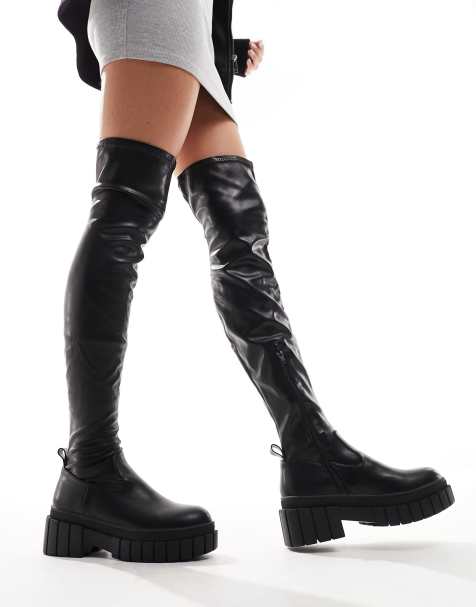 Belt thigh high on sale boots plus size