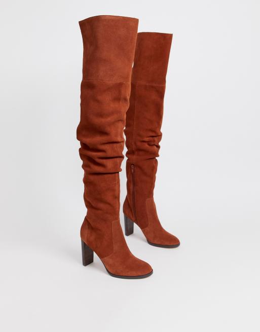 ASOS DESIGN Kentucky Cuissardes souples en daim de qualit