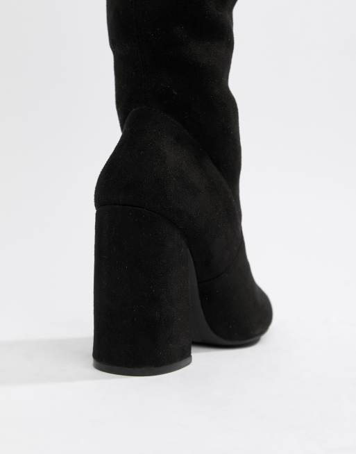 Asos design kera store pointed thigh high boots