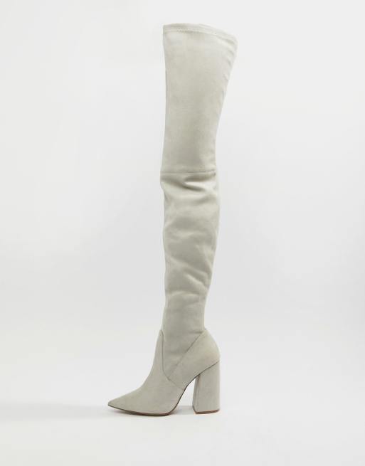 Asos design kera on sale pointed thigh high boots