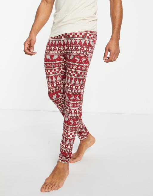 ASOS DESIGN - Kerstmis - Lounge-megging met fairisle-print