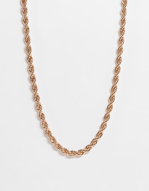 ASOS DESIGN - Ketting met gedraaide schakelketting in goudkleur