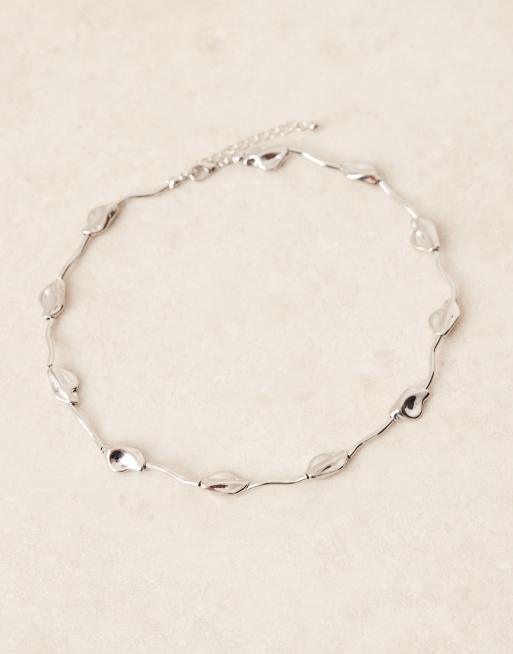 ASOS DESIGN - Ketting met gesmolten detail in zilverkleur, 3 van 3