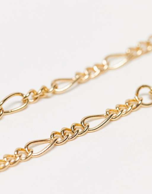 ASOS DESIGN - Ketting met hanger met gehamerd munthangertje in goudkleur, 2 van 4