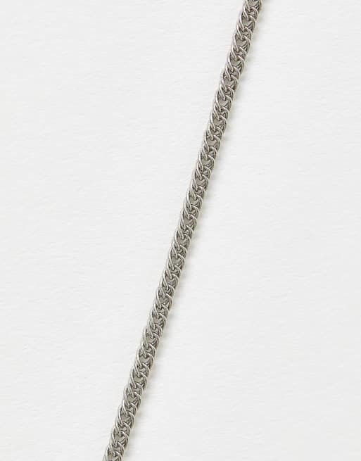 ASOS DESIGN - Ketting met hangertje van fleur-de-lis zegel in zilverkleur, 3 van 4