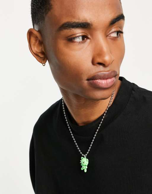 ASOS DESIGN - Ketting met hangertje van Pickles anime-figuur in groen