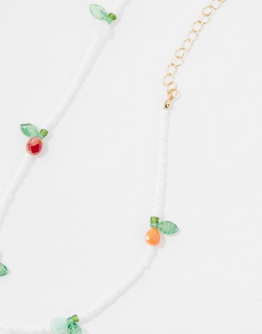 ASOS DESIGN - Ketting met imitatieparels en fruitvormige kraaltjes, 4 van 4