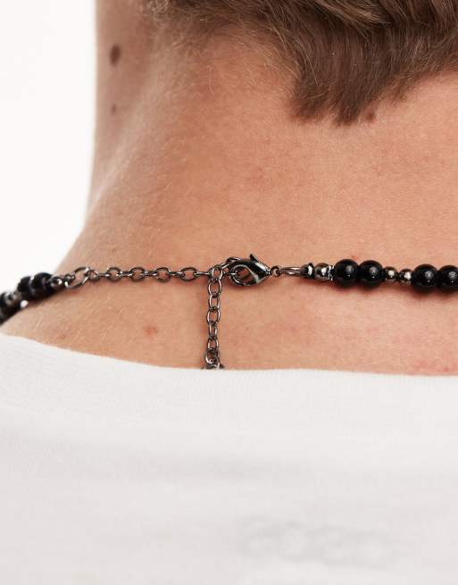 ASOS DESIGN - Ketting met imitatieparels en zwarte kralen in multi , 3 van 4