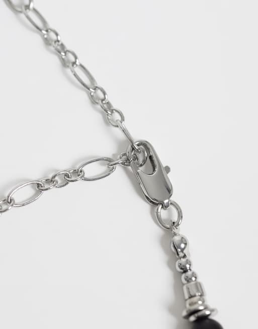 ASOS DESIGN ketting met ronde kralen en tussenkralen in groen, 3 van 4