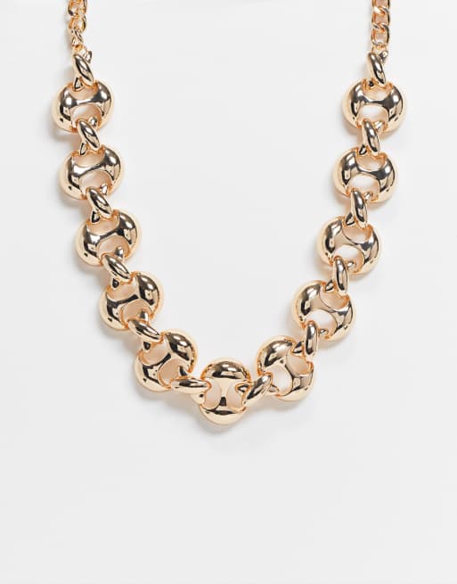 ASOS DESIGN - Ketting met vintage-stijl schakels in goudkleur