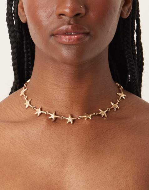 ASOS DESIGN - Ketting met zeesterren in goud - view 1