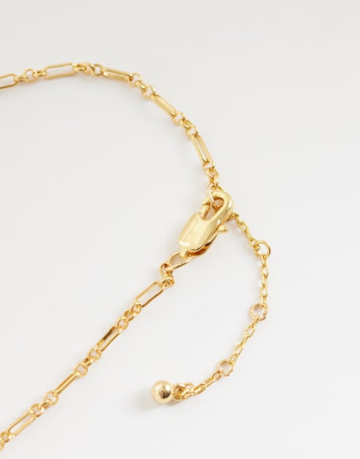 ASOS DESIGN kettingketting met 14k goudlaag, 3 van 4