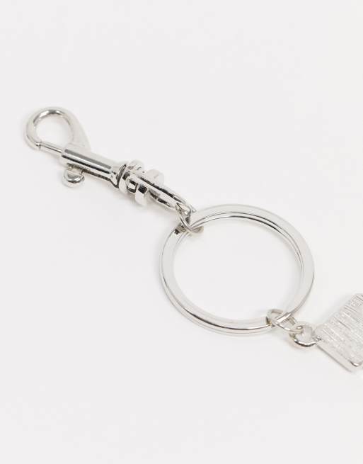 Louis Vuitton MNG Giant Chain Key Holder and Bag Charm Silver in