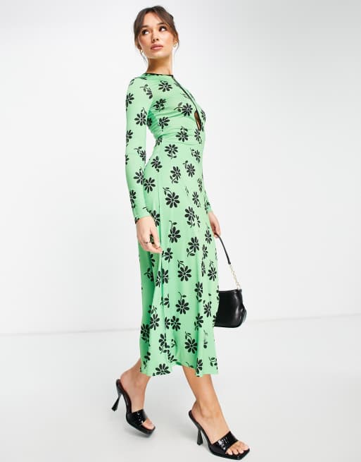 Asos daisy print outlet dress