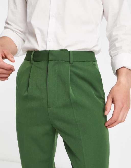 ASOS DESIGN – Khakifärgade avsmalnande finbyxor, 3 av 4