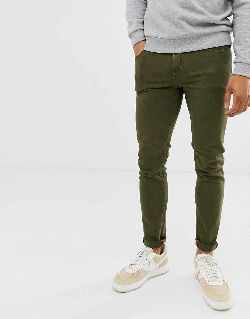 ASOS DESIGN – Khakifärgade skinny jeans-Grön