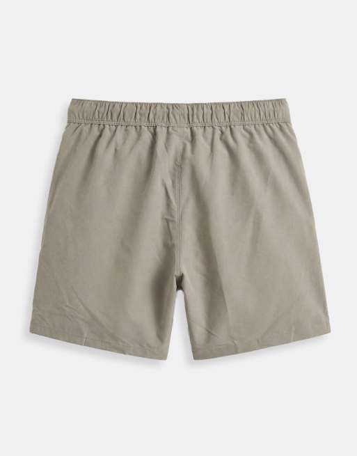 ASOS DESIGN – Khakigröna, halvlånga badshorts, 7 av 7