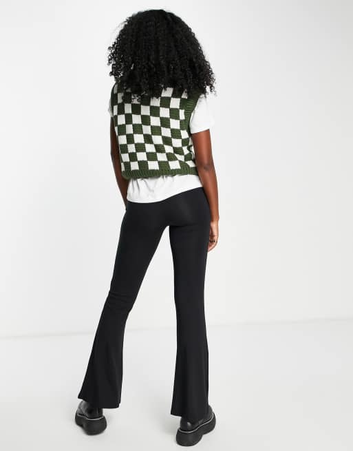 ASOS DESIGN kick flare pants in black, 3 of 5