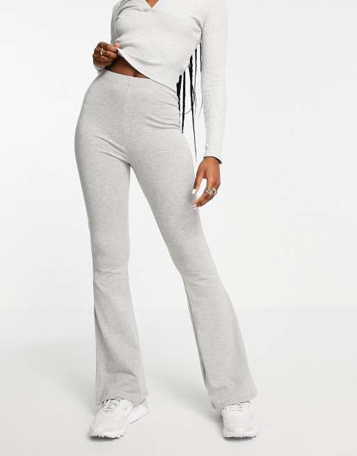 ASOS DESIGN kick flare pants in grey marl