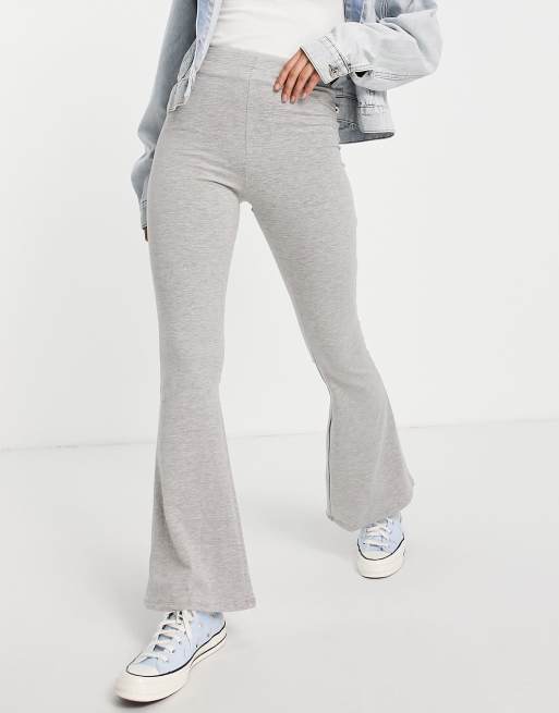 ASOS DESIGN kick flare pants in grey marl