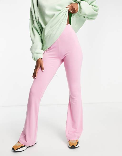 ASOS DESIGN extreme tapered 80s pants in candy pink