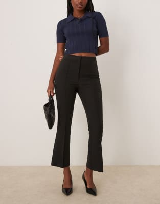 Asos Design Kick Flare Tailored Pants In Black